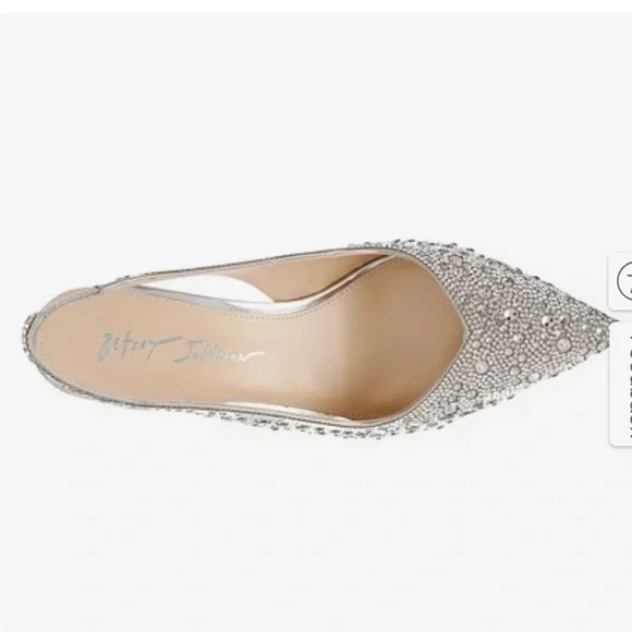 Betsey Johnson Silver Embellished Heels - Picture 6 of 6